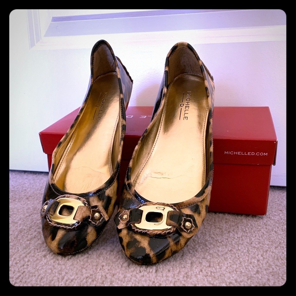 Michelle D Leopard Flats